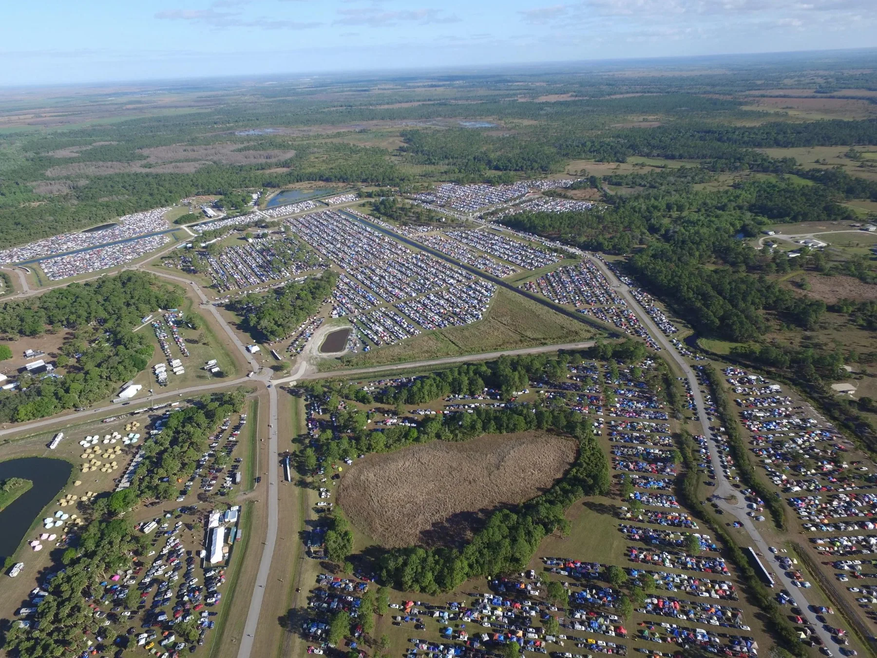The festival grounds from above — festival photograph