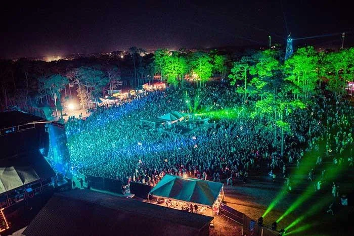 A sea of people and color — festival photograph