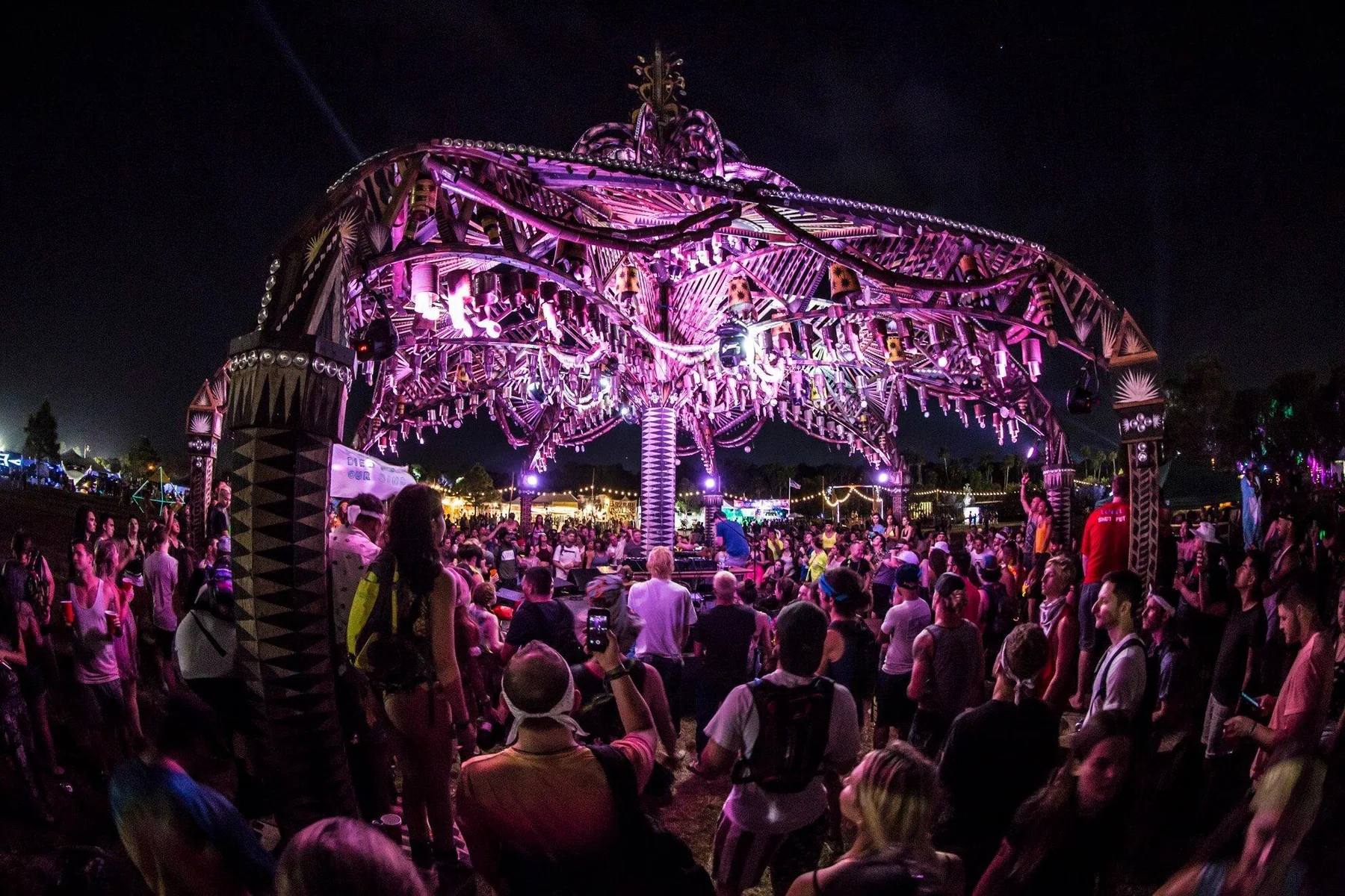 Art and music after dark — festival photograph