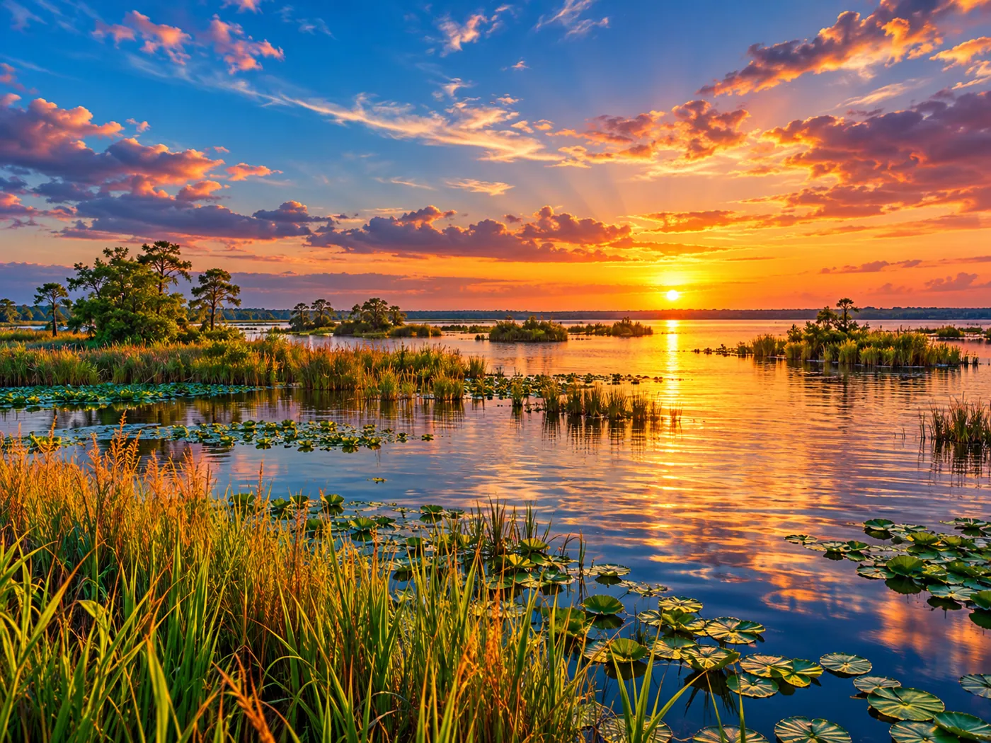 Dream View · wetland sunset